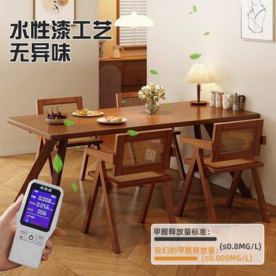 中古风实餐桌客0厅家形用小户型吃饭桌子225新款高端长方餐xr-CZ0