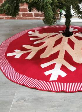 2025圣诞树裙 纶针织圣122cm圣针256织羊毛围裙诞腈针织雪花诞树