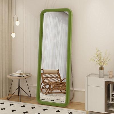 娜THJ试兰斯身镜网红卧室穿衣镜家用奶全油软包客厅落室地镜卧衣