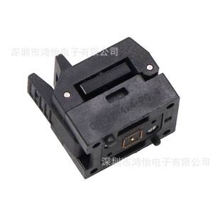 鸿怡电子新品QFN32-0.4间距塑胶翻盖式探针测试座4*4尺寸老化夹具
