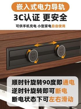 家小户型迷你可伸缩餐桌边柜椅一体现代ZNH简省空间长方形用饭桌