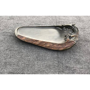 龙尾砚茶台天然原石头材料歙砚石茶盘新中式茶海婺源砚台复古端砚