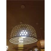 饭店茶楼修工程竹灯笼装 吊灯新中餐式 复古厅笼灯茶楼客栈YE471民