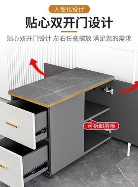 家用岩厅板边几客沙边柜移动小茶发几侧边AYE轻几奢多功能角桌储物柜