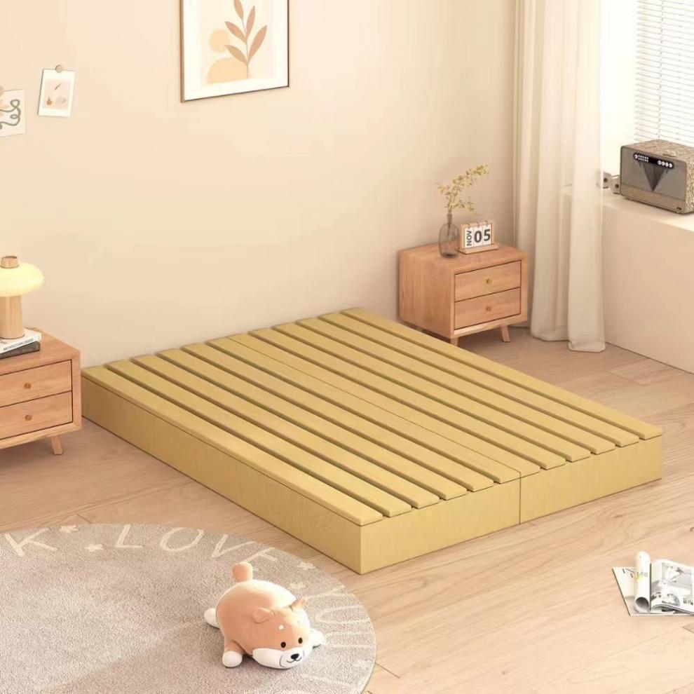 儿Dx实骨木床榻米1.榻5米木床童床1米出双人床z0191.8米架简约床