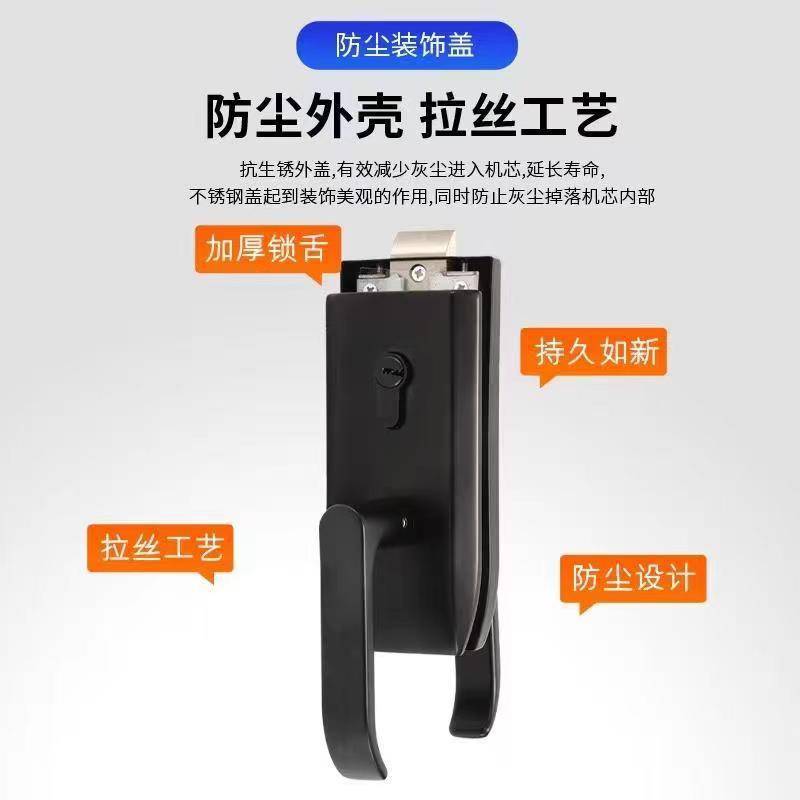 办公室高隔断玻璃单开门玻璃门锁高隔间单开缺口执柄执手锁通用型