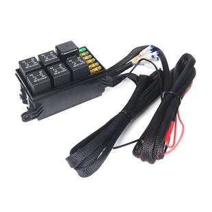汽车改装LED灯 6路面板开关组保险丝控制电源系统牧马人 UTV 房车