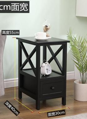 简约现代小型卧迷你床头柜韩式L边角置物柜子超窄15002柜室4030宽
