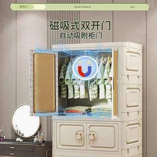 免组装家双开门置落地多层架用多功能纳柜靠墙储WPD物橱柜可物折