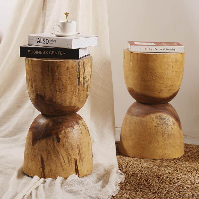 木L7创意实墩子原木树桩木凳家用方凳根雕头树墩木桩凳子140木墩
