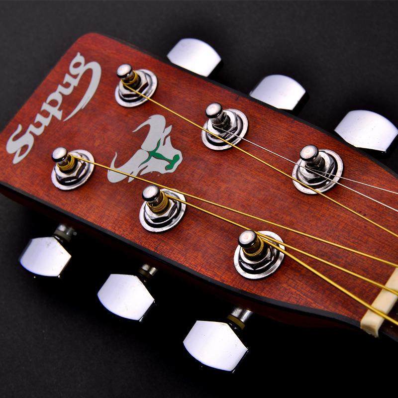 spugGD350 41寸民谣吉他黑色亮光缺 角圆角吉它民u他gd350谣木吉