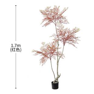 网红仿真南天竹盆景假绿植橱窗装饰客厅落地盆栽仿生植物摆件假树