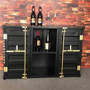 集个装柜箱储物整箱铁柜子性茶水柜杂货箱酒吧做旧理酒店收OLF纳