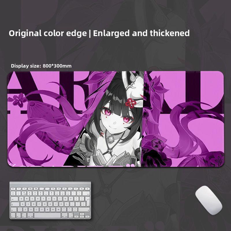 崩坏星穹铁道鼠标垫电竞电脑桌垫超大二次元键盘垫卡芙卡滑鼠垫