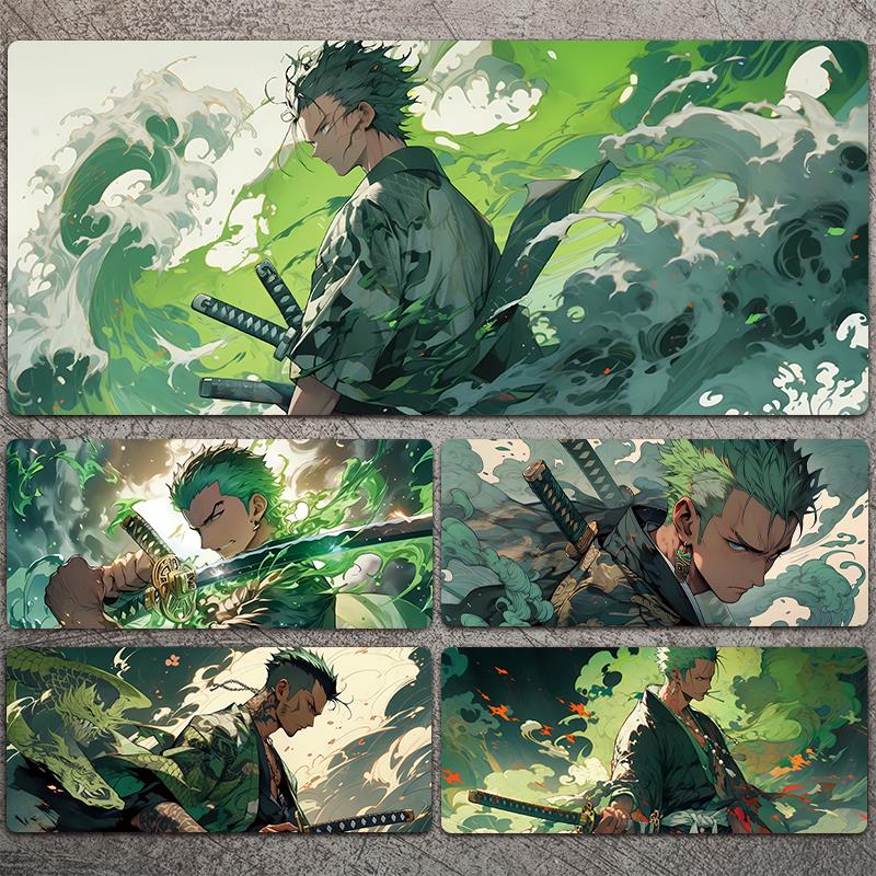 索隆鼠标垫超大号海贼王男生电竞游戏动漫二次元电脑键盘书桌垫子