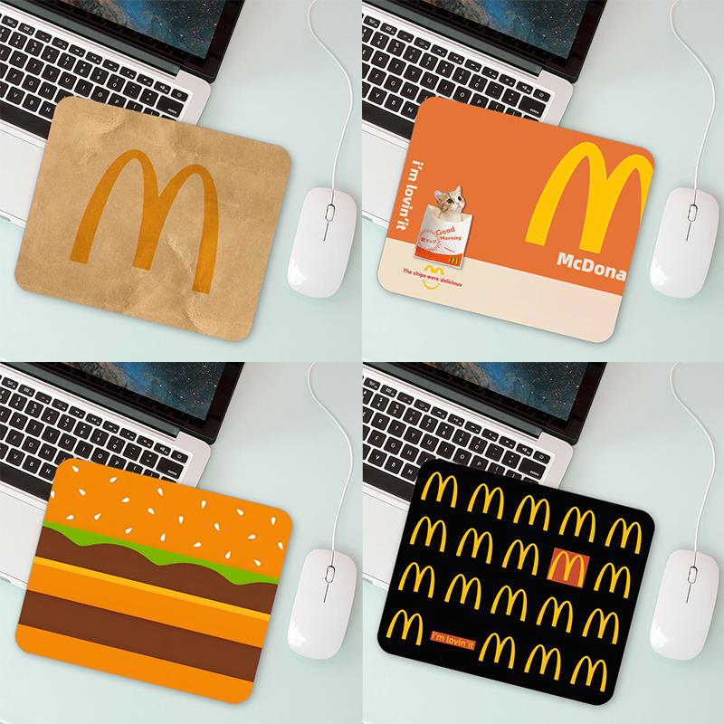 麦当劳创意金拱门鼠标垫星巴克K记M记办公电脑滑鼠垫可爱护腕便携