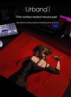 间谍玩房子乔尔鼠标垫超大女孩高看办公室电脑桌垫Aniya定制