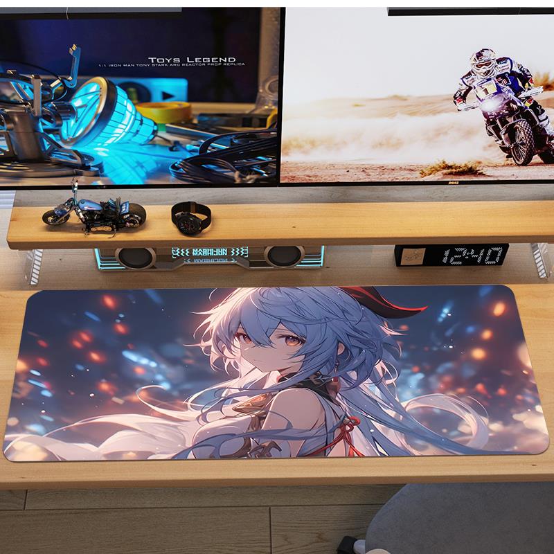 甘雨鼠标垫原神超大号定制电竞电脑游戏专用动漫办公书桌面垫子