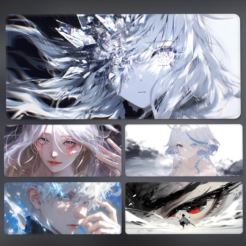 动漫滑鼠垫超大男生二次元电竞游戏锁边定制电脑键盘垫子办公桌垫