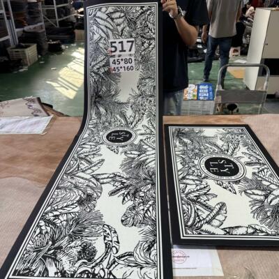 【817】欧式黑叶45*80+45*160矽藻泥入户门-浴室厨房防滑脚垫