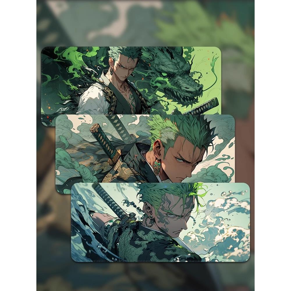 鼠标垫超大索隆电脑鼠标垫游戏键盘垫海贼王大鼠标垫定制鼠标垫子