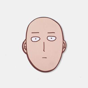 创意一拳超人琦玉呆滞表情鼠标垫茫然动漫二次元办公桌垫周边COS