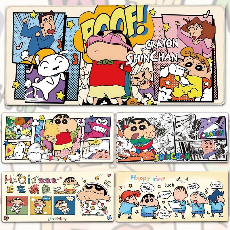 蜡笔小新鼠标垫超大号男女生可爱动漫卡通二次元电竞游戏电脑桌垫