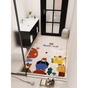 硅藻泥卡通浴室柜地垫吸水厕所满铺脚垫卫生间洗手台门口地毯防滑