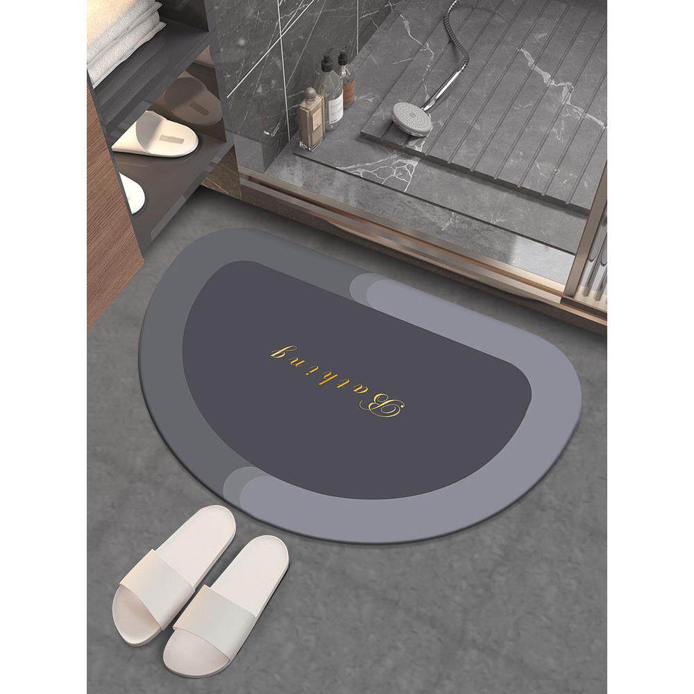 半圆浴室吸水地垫家用卫生间门口防滑速干软硅藻泥脚垫子厕所地毯
