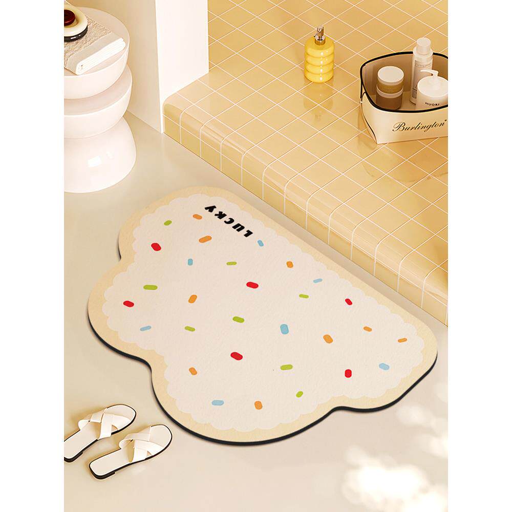 浴室地垫卫生间硅藻泥超强吸水速干脚垫厕所门口家用防滑防摔地毯
