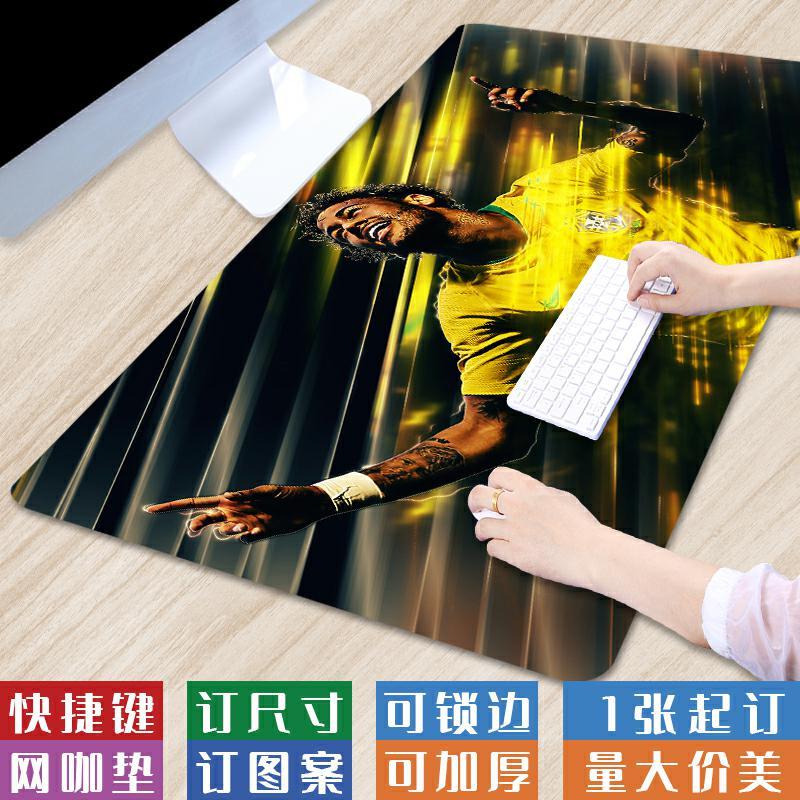 超大号内马尔C罗键盘垫创意布面家用电脑垫世界杯球星梅西鼠标垫