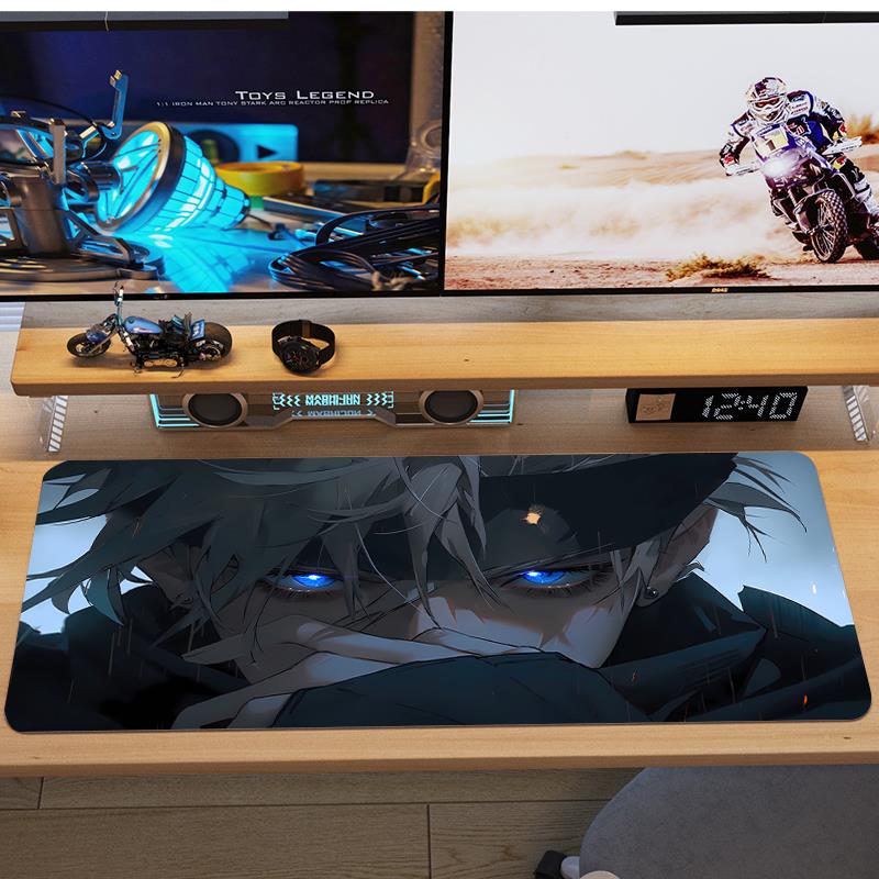 咒术回战滑鼠垫超大号五条悟电竞游戏电脑键盘桌垫男生二次元定制