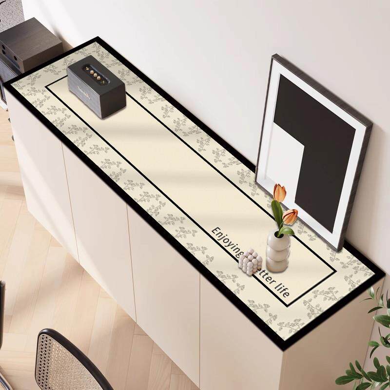 现代简约电视柜桌垫硅藻泥吸水防滑盖垫餐边柜可裁剪茶几桌布防尘