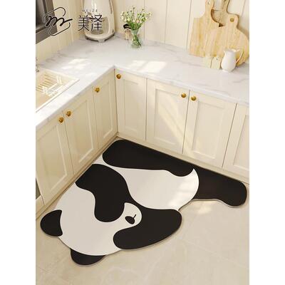 厨房专用地垫2025新款硅藻泥吸水垫防滑防油免洗可擦地毯简约脚垫