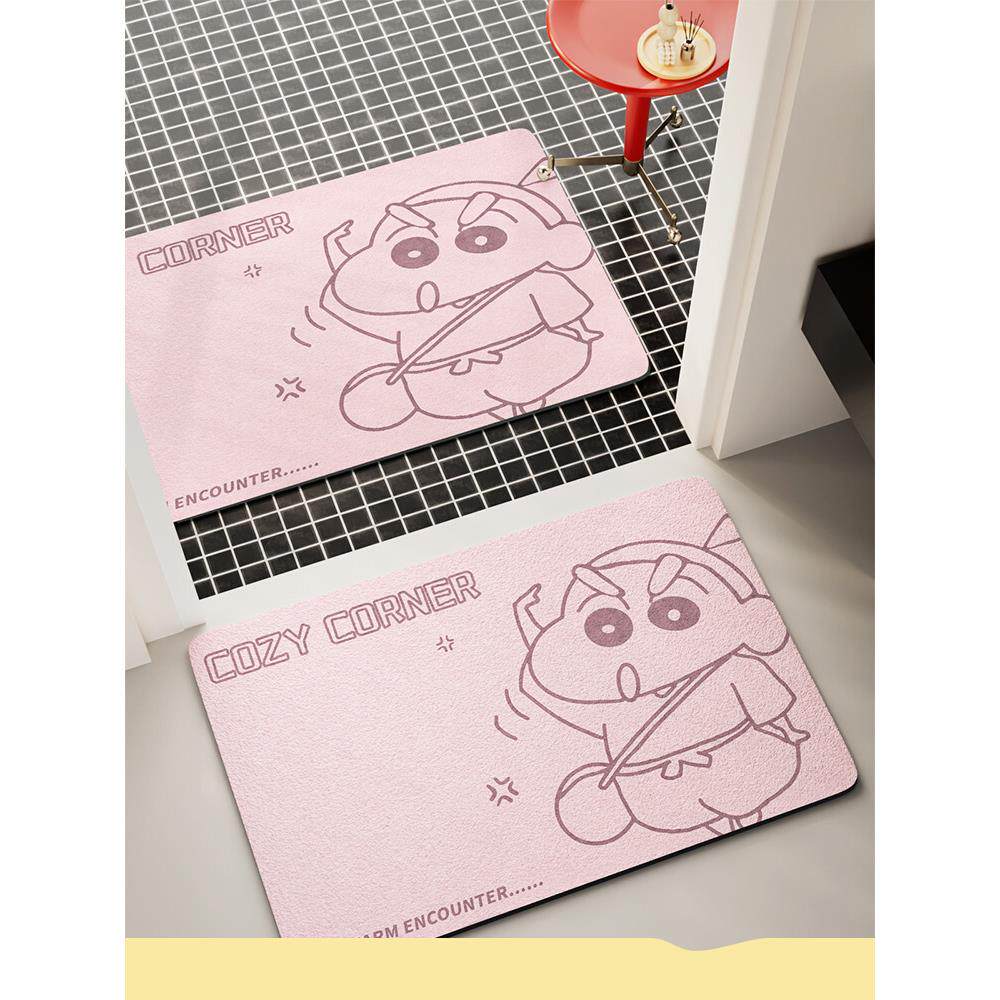 浴室地垫卫生间门口专用硅藻泥防滑吸水垫厕所家用洗澡脚垫防摔