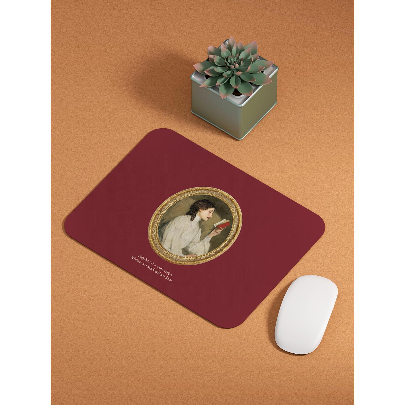 创意文艺油画简约个性女潮流小号便携电脑游戏鼠标垫键盘垫防滑