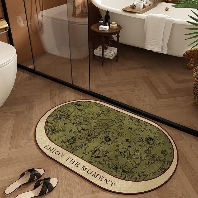 中古风硅藻泥卫生间地垫防滑易打理吸水浴室地垫厕所地垫沥水垫