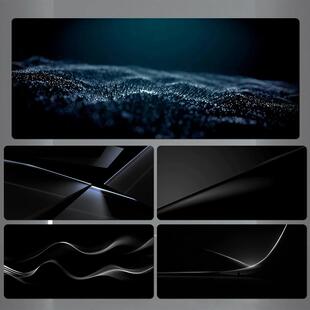 黑色空间鼠标垫超大轻奢高级感电脑键盘桌垫定制高颜值办公桌面垫