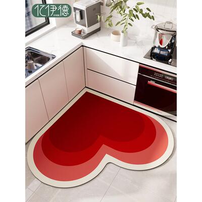厨房专用地垫防滑防油可擦免洗脚垫2024新款硅藻泥吸水垫防水地毯