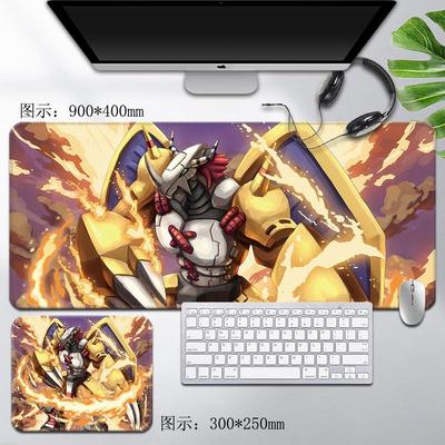 数码宝贝鼠标垫暴龙兽超大号键盘桌垫太一Digimon阿和周边加鲁鲁