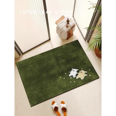卡通小狗浴室地板垫浴室厕所门硅藻泥吸水速干脚垫防滑家用地毯