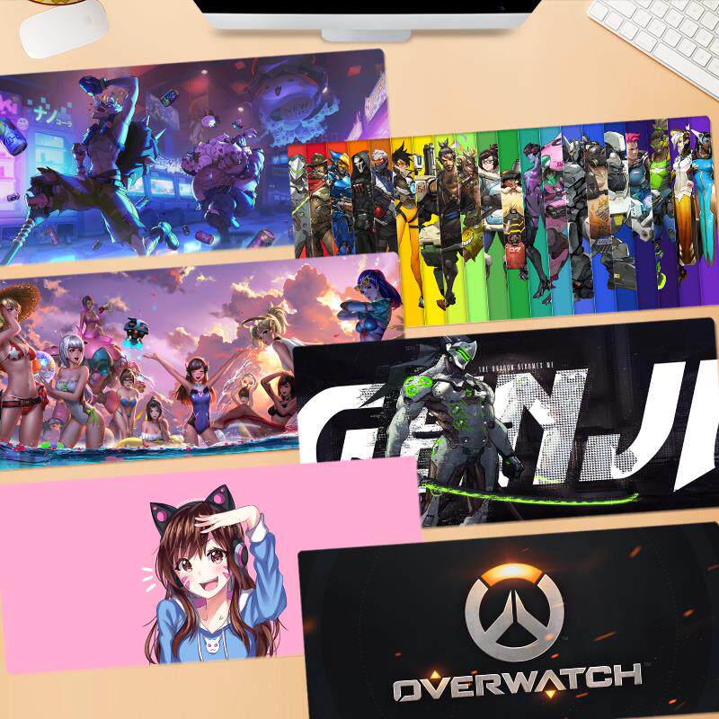 超大号游戏鼠标垫网咖电竞守望先锋dva周边办公桌键盘垫个性定制