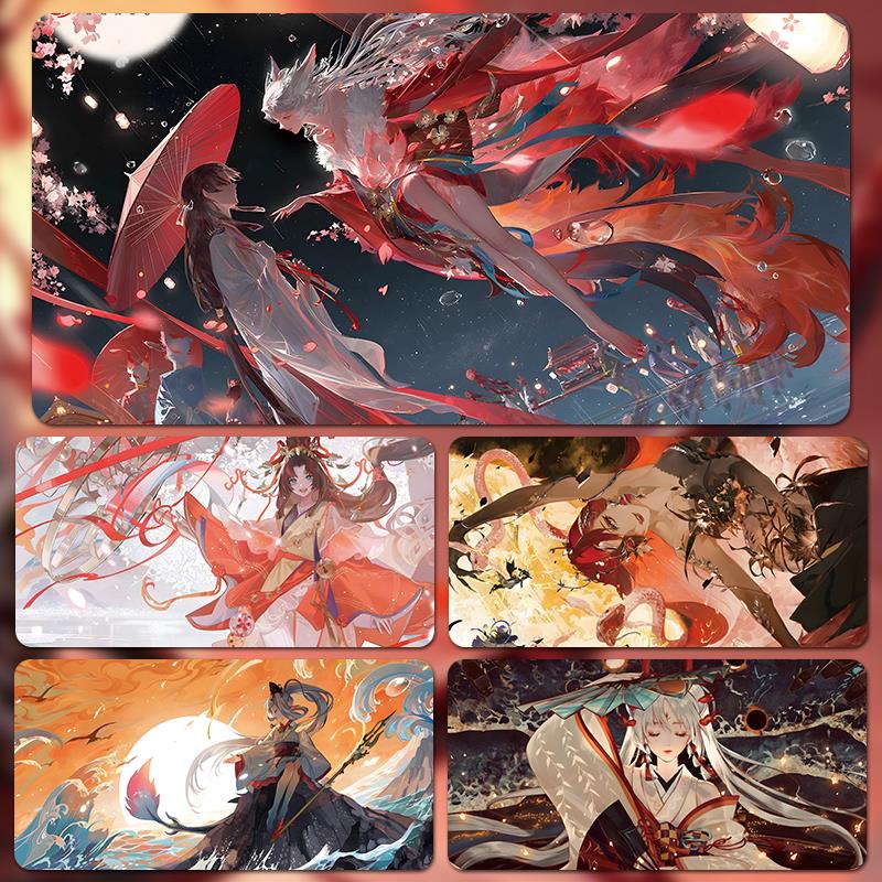 阴阳师滑鼠垫学生办公游戏电竞游戏周边加厚电脑办公桌超大键盘垫