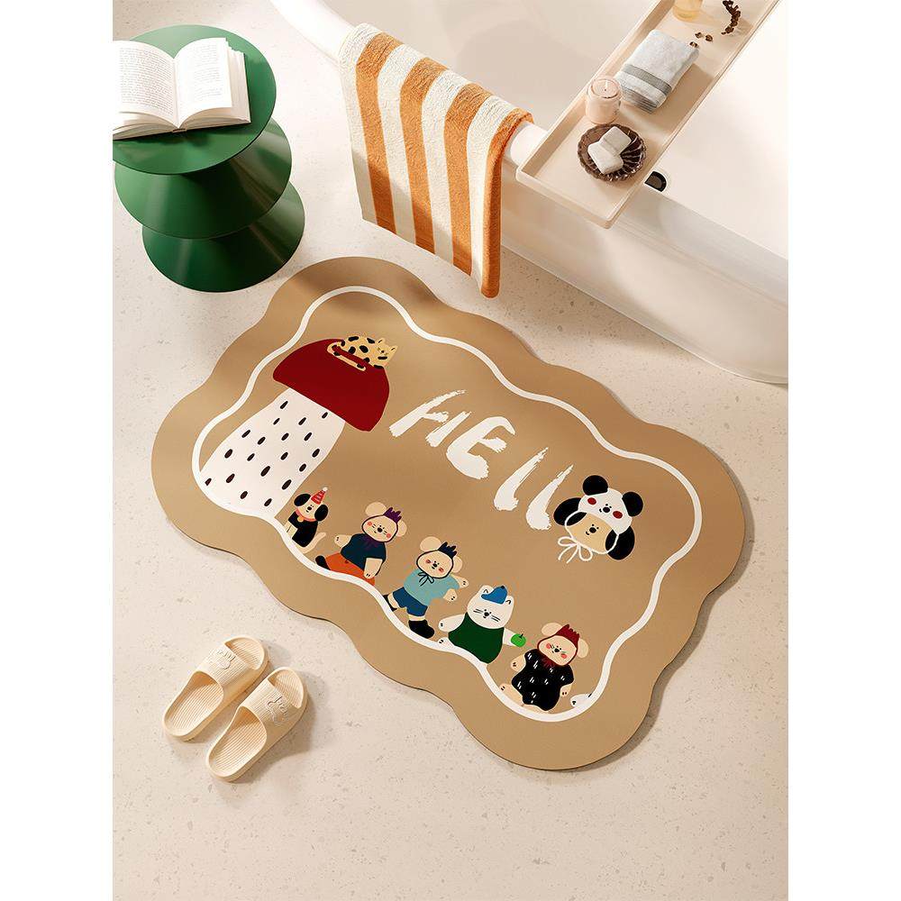 浴室地垫卫生间门口吸水地毯硅藻泥速干脚垫厕所门口防滑耐脏门垫,个性定制/设计服务/DIY,地毯/地垫定制,淘宝优惠券,粉丝福利购,淘宝优惠卷