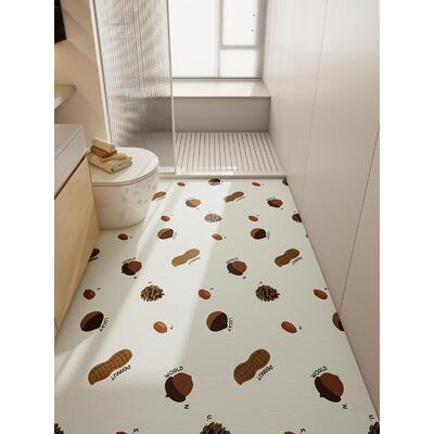 浴室地垫满铺大尺寸防滑吸水软垫硅藻泥厕所卫生间脚垫子速干地毯