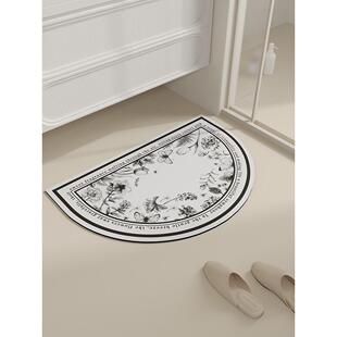 半圆硅藻泥吸水垫卫生间地垫浴室门口防滑脚垫速干洗手间地毯厕所