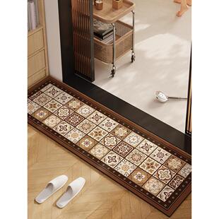法式覆古花砖浴室地垫硅藻泥吸水脚垫子卫生间淋浴房门口防滑地毯
