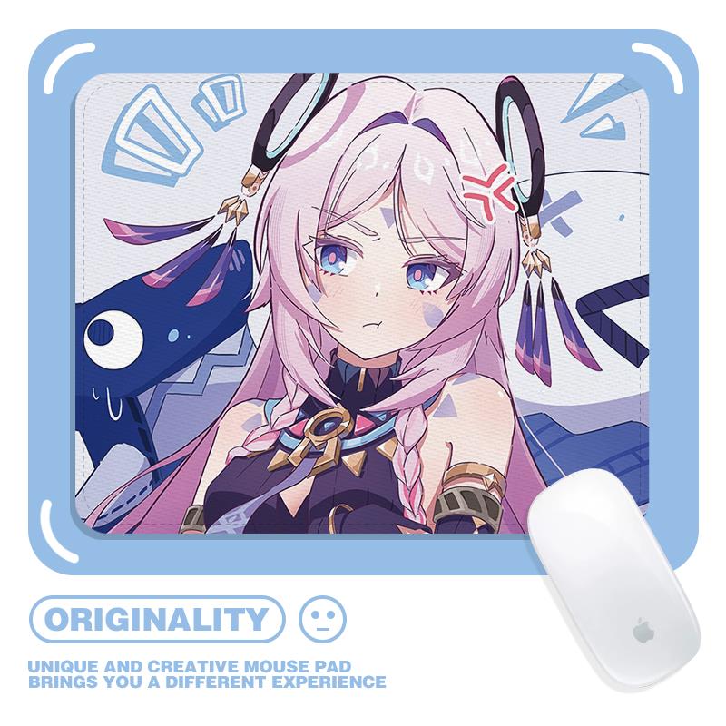 生气奶奶茜特菈莉鼠标垫二次元原神傲娇美少女加厚耐磨防水软桌垫