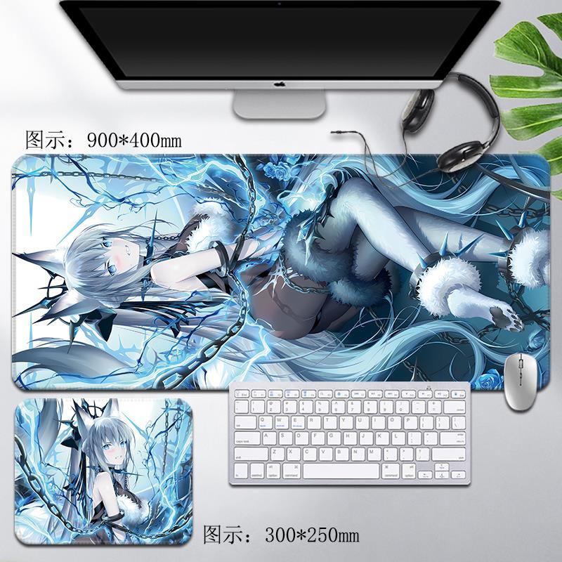 摩根勒菲滑鼠垫Fate超大号键盘桌垫fgo妖妃动漫王姐周边黑色圣母