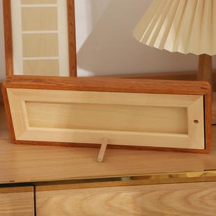 级感长条实木榫卯结构框立收藏品高摆台相0830 1框手工相摆台体相